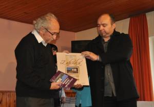 Daniel Artiček in predsednik Sveta KS Loka pri Žusmu Srečko Krajnčan